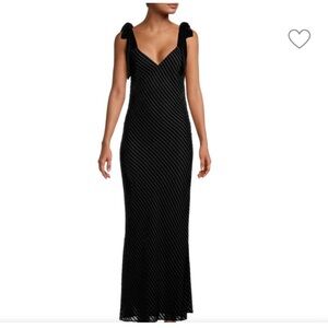 DANNIJO Devoré Velvet Column Slip Gown